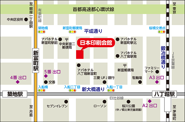 日本印刷会館地図
